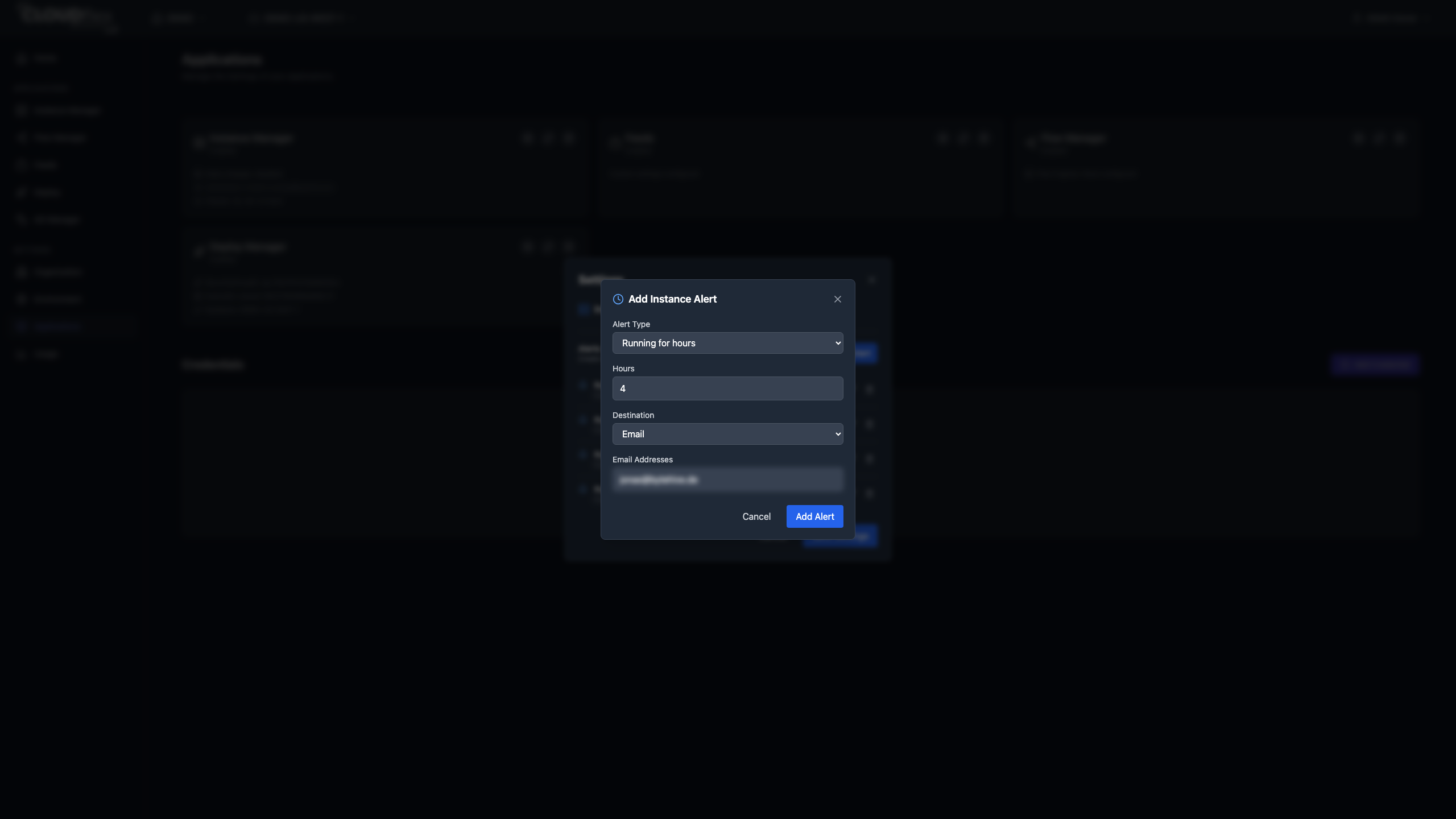 Add an Instance Manager alert